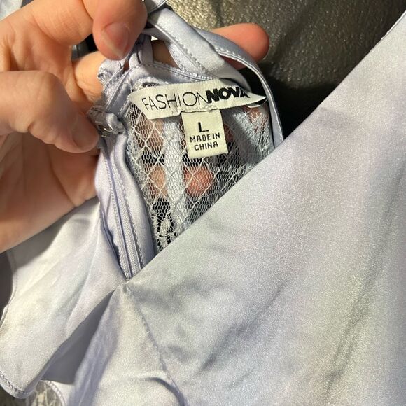 Fashion Nova lace slip dress. Never worn. Size large - Picture 4 of 4